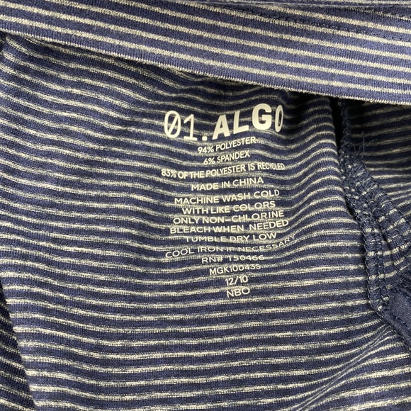 Men’s blue and gray striped performance polo size 2 XL - Picture 5 of 5